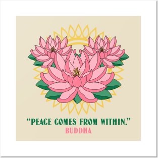 Inner peace Buddha peace comes from within Posters and Art